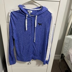 PINK Zip Up Blue Jacket